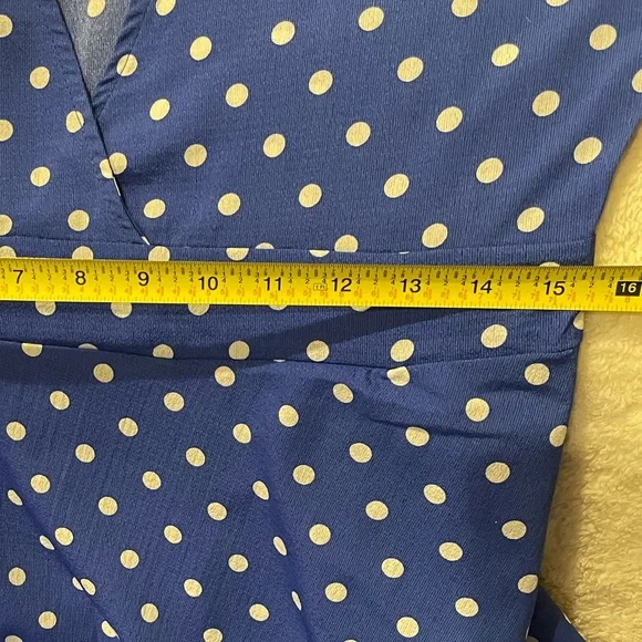 Blue Polka Dot Maxi Dress - Picture 10 of 10